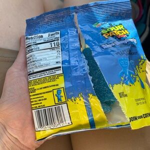 Over-Sized factory error Sour Patch Kids Blue Raspberry in  Candy Bag